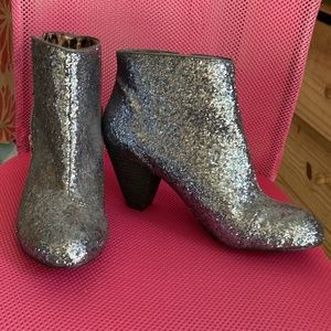 Betsey Johnson Glitter Booties